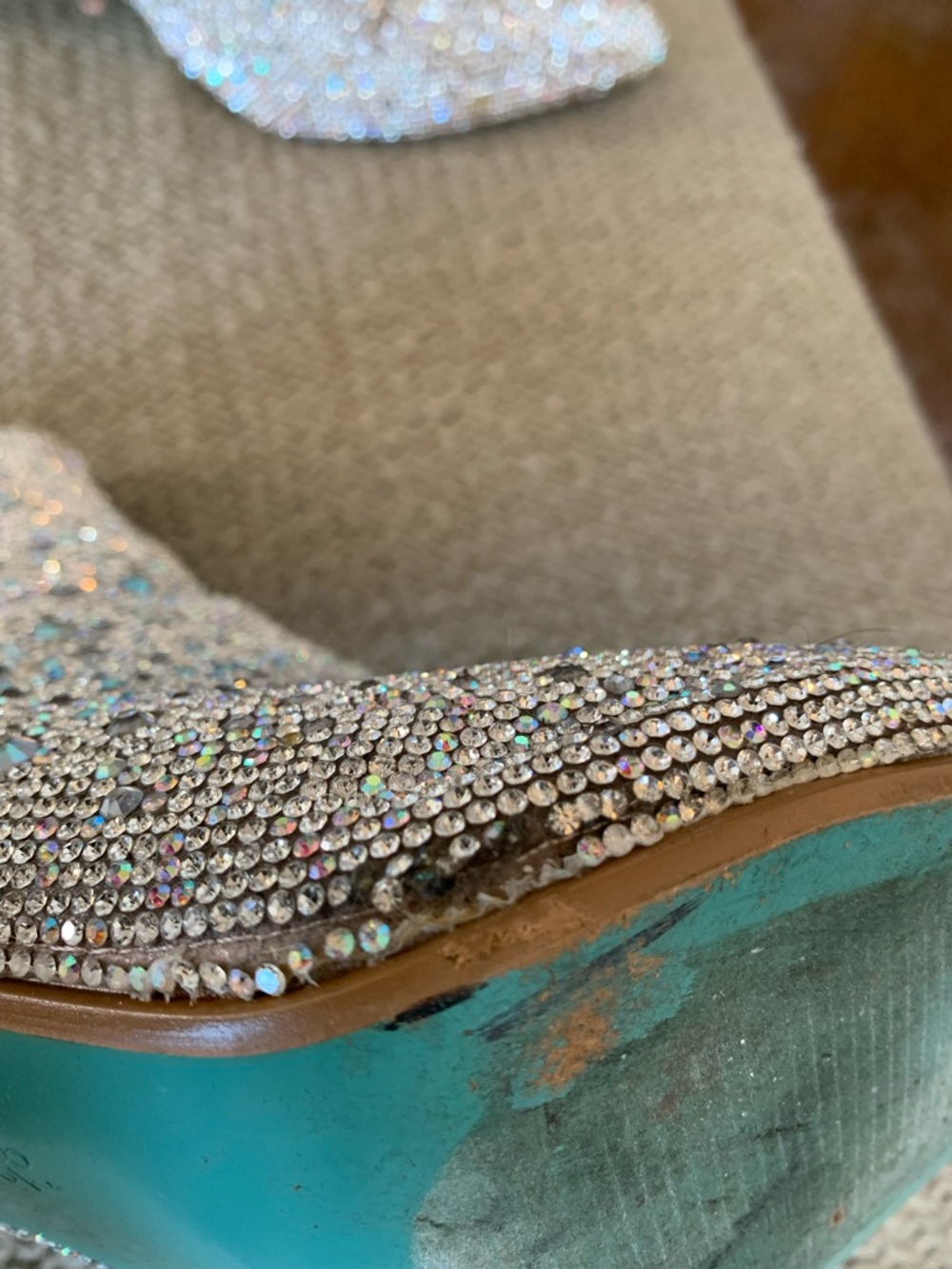 Betsy Johnson Embellished Pointed Toe Ankle Boots - Picture 4 of 10